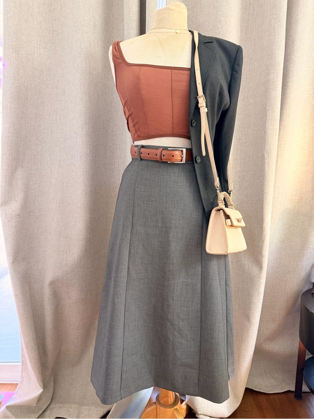 Anthropologie Brown Top - Sleek Office-to-Weekend